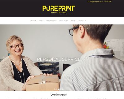 PurePrint Tauranga Web Site Design by JeRo in Tauranga